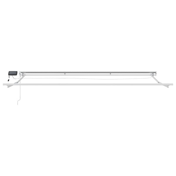 vidaXL Manual Awning Frame with LEDs White 4.5 x 3.5 m Aluminium
