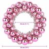 vidaXL Christmas Ball Wreathes 2 pcs Pink 33 x 33 x 7 cm Polystyrene