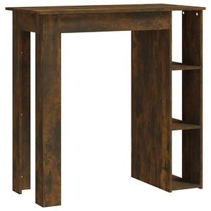 vidaXL Bar Table | Smoked Oak | Engineered Wood | Small | Bar Table