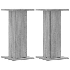vidaXL Speaker Stands 2 pcs Grey Sonoma 30x30x60 cm Engineered Wood