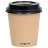 vidaXL Coffee Paper Cups with Lids 200 ml 500 pcs Brown