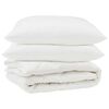 vidaXL Duvet with Pillow 3 pcs White Microfibre