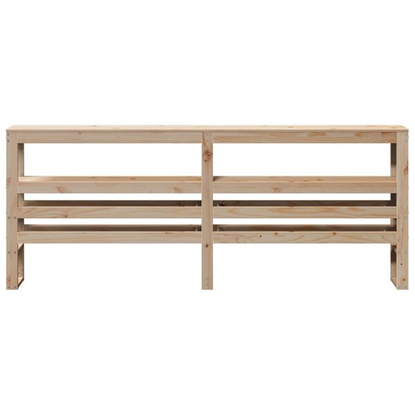 vidaXL Headboard with Shelves 200 cm Solid Wood Pine