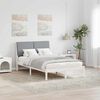 vidaXL Bed frame White and light grey 120 x 190 cm Solid pine wood