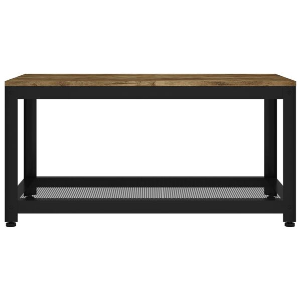 vidaXL Coffee Table Dark Brown and Black 90x45x45 cm MDF and Iron