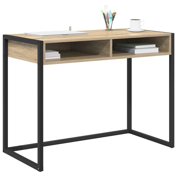 vidaXL Desk with Storage Sonoma 100 x 50 x 75 cm Engineered Wood