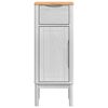 vidaXL Bathroom Cabinet FLORO White 35 x 30 x 90 cm Solid Pine Wood