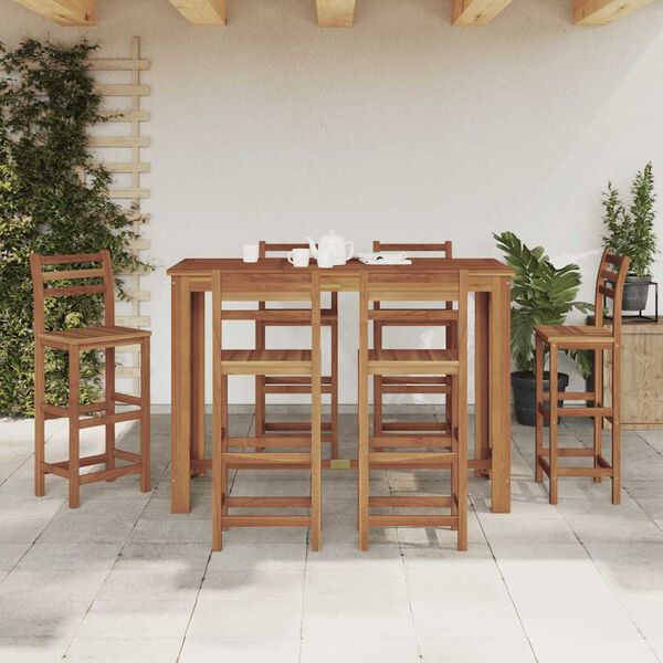 vidaXL Bar Table Solid Acacia Wood 150x70x105 cm