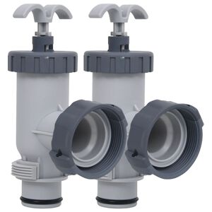 vidaXL Plunger Valve | Grey | PP (Polypropylene) | Standard