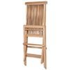 vidaXL 3 Piece Folding Bistro Set Solid Teak Wood