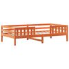 vidaXL Bed Frame Wax Brown 90x190 cm Single Solid Wood Pine