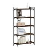 vidaXL Bookcase 5-Tier Smoked Oak 80x30x154 cm Engineered Wood