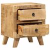 vidaXL Bedside Cabinet 2 pcs 40x32x46 cm Solid Wood Rough Mango