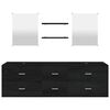 vidaXL 5 Piece Bathroom Furniture Set Black Engineered Wood