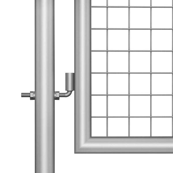 vidaXL Garden Gate Galvanised Steel 100x200 cm Silver