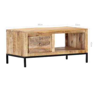 vidaXL Coffee Table 88x50x42 cm Solid Mango Wood