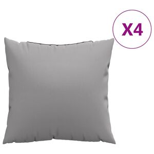 vidaXL Sofa Cushions 4 pcs Grey 50x50 cm Fabric