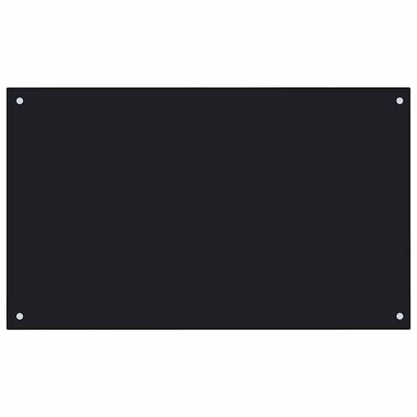 vidaXL Kitchen Backsplash Black 100 x 60 cm Tempered Glass