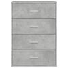 vidaXL Sideboards 2 pcs Concrete Grey 60x31x84 cm Engineered Wood