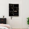 vidaXL Mirror Jewellery Cabinet with LED Lights Wall Mounted Black