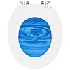 vidaXL Toilet Seat 2 pcs Blue Drop 44 x 38 cm MDF board
