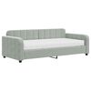 vidaXL Daybed with Mattress Light Grey 90x190 cm Velvet