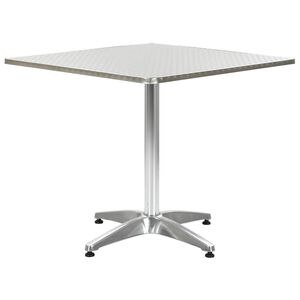 vidaXL Garden Table | Silver | Aluminium, MDF board, Stainless steel | Medium