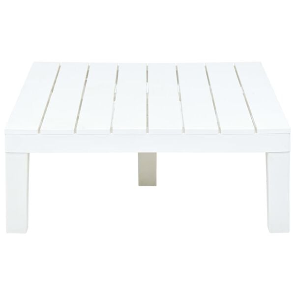 vidaXL Garden Table White 78x78x31 cm Plastic