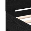 vidaXL Bed Frame with LED Black Oak 150 x 200 cm Engineered Wood