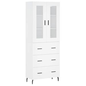 vidaXL Highboard White 69.5x34x180 cm Engineered Wood