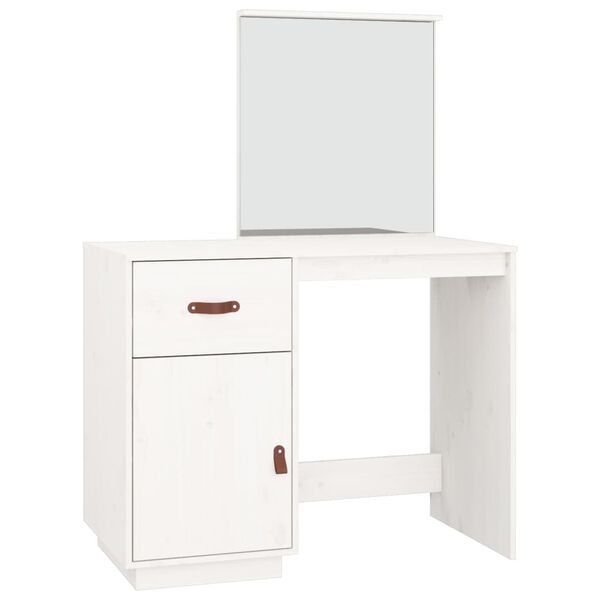 vidaXL Dressing Table White 95x50x134 cm Solid Wood Pine