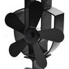 vidaXL Heat Powered Stove Fan 5 Blades Black