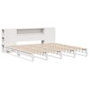 vidaXL Bookcase Bed without Mattress White 200x200 cm Solid Wood