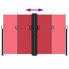 vidaXL Retractable Side Awning Red 160x600 cm