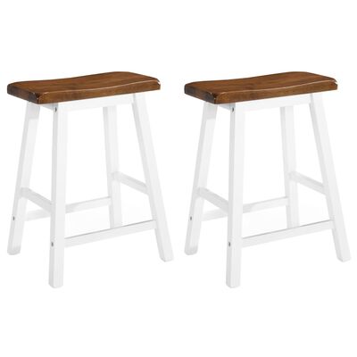 vidaXL Bar Table and Stool Set 3 Pieces Solid Wood