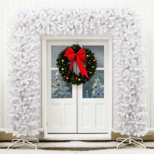 vidaXL Christmas Tree Arch White 240 cm