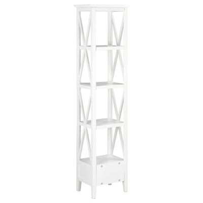 vidaXL Bookcase with 1 Drawer White 40x30x170 cm MDF