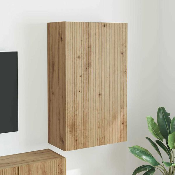 vidaXL TV Wall Cabinet Artisan Oak 59.5 x 31 x 100 cm Engineered Wood