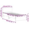 vidaXL Bed Frame without Mattress with LED Lights Grey Sonoma 90x190 cm Single