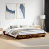 vidaXL Bed Frame without Mattress Smoked Oak 200x200 cm