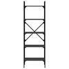 vidaXL Bookcase 5-Tier Black 56x31.5x174 cm Engineered Wood