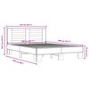 vidaXL Bed Frame without Mattress Black 140x200 cm