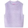 vidaXL Kids' Sweater Vest Knitted Light Lilac 92