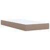 vidaXL Box Spring Bed with Mattress Cappuccino 90x190 cm Faux Leather