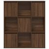 vidaXL Bookcase Brown Oak 89x24x101.5 cm Engineered Wood