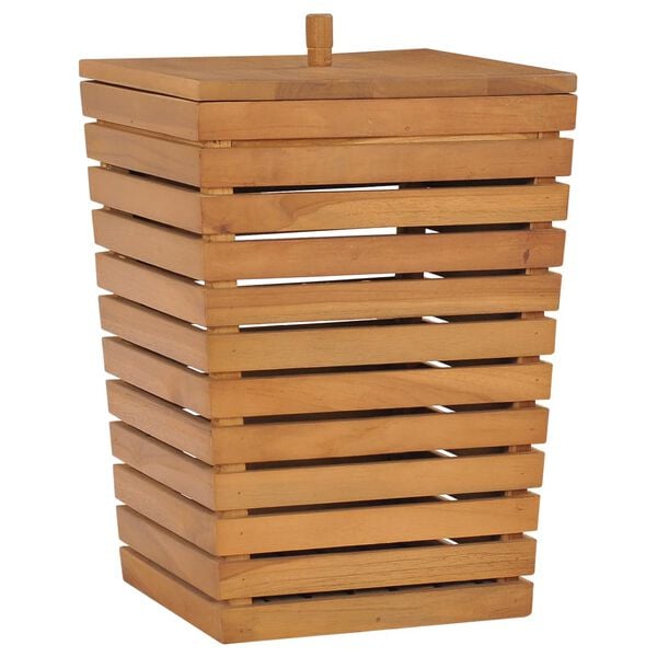 vidaXL Laundry Basket 30x30x45 cm Solid Teak Wood
