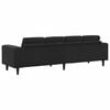 vidaXL Living Room Couch Black 250 x 77 x 76 cm