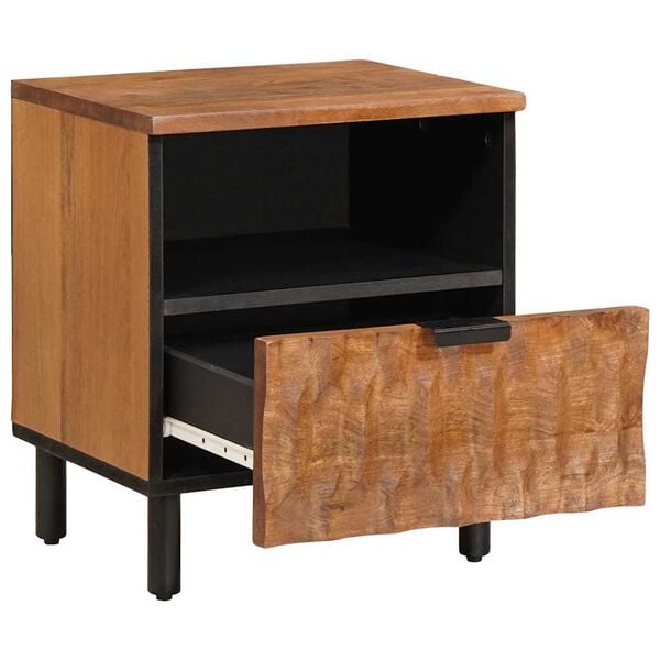vidaXL Bedside Cabinet Brown 40 x 33 x 46 cm Solid Mango Wood