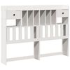 vidaXL Bookcase Bed without Mattress White 160x200 cm Solid Wood Pine