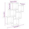 vidaXL Wall Cube Shelf Old Wood 78x15x93 cm Engineered Wood